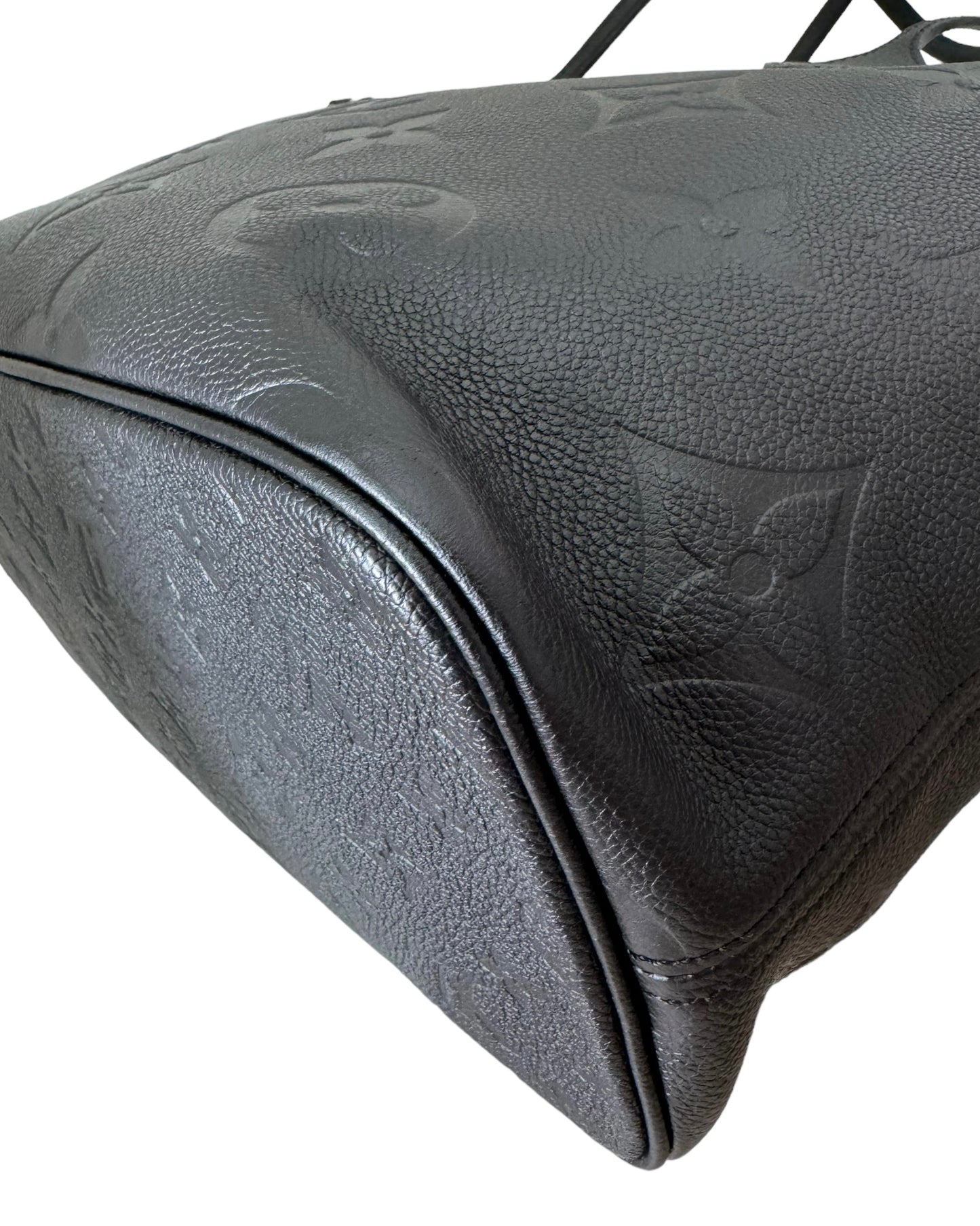 Louis Vuitton Neverfull MM Empreinte Black Leather Tote Bag + Dust Bag