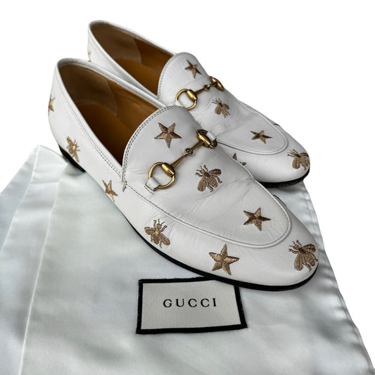 Gucci Women’s Jordaan Horsebit Embroidered Loafers Sz 9.5US