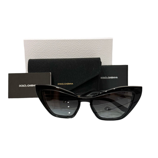 Pristine Dolce & Gabbana Women's Cat Eye Black Sunglasses with Package
