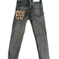 Monnalisa Girls Skinny Jeans Adjustable Waist Size 6