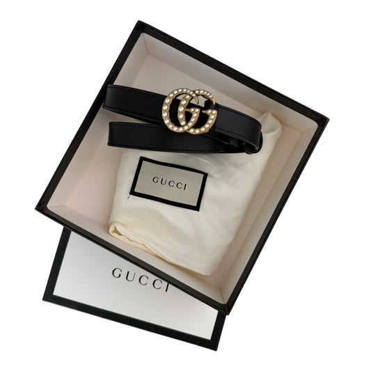 Pristine Gucci Pearl Belt 75cm 30” with box