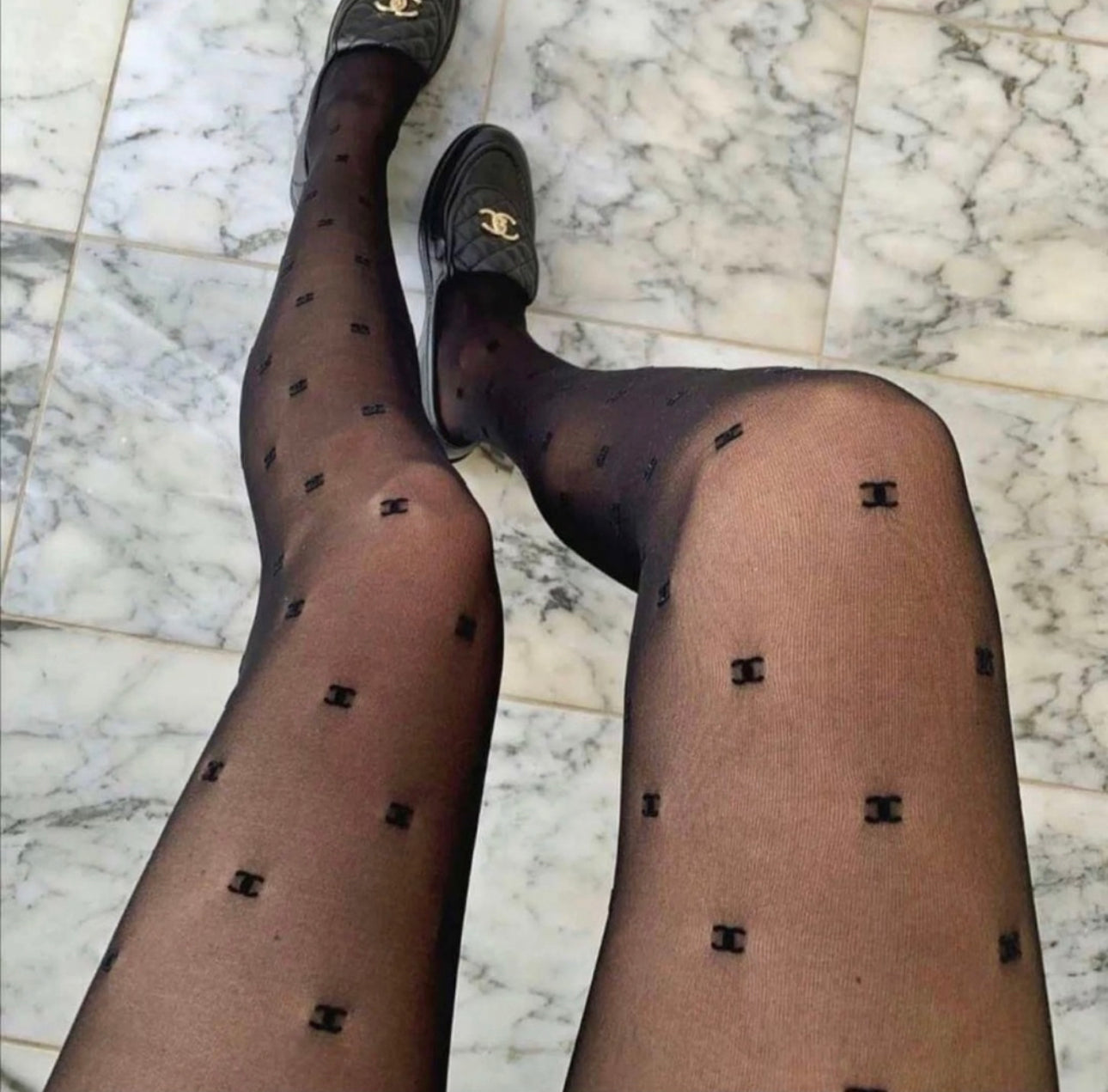 chanel inspired tights