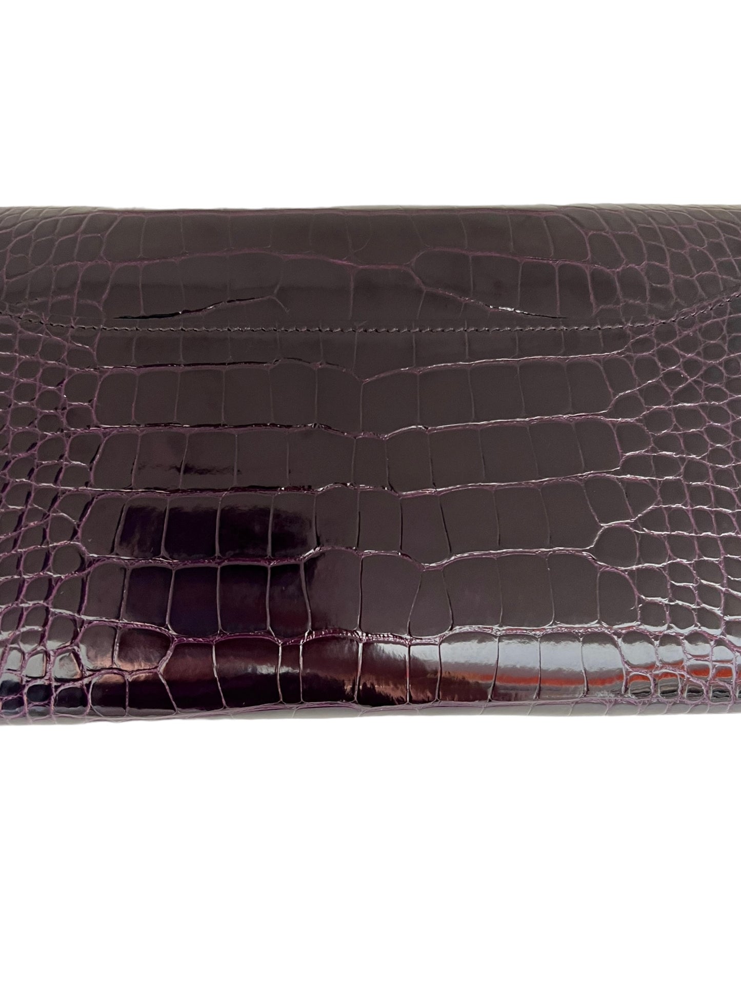 Hermès Rare Constance Clutch “Long Wallet” Brown Alligator Leather As New with Box and Dust Bag
