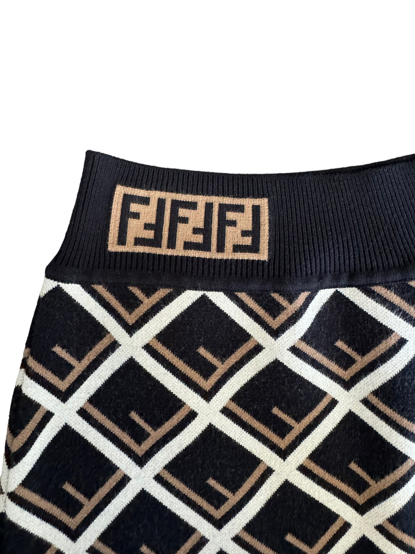 Pristine Fendi FF Logo Pencil Skirt Size 38IT