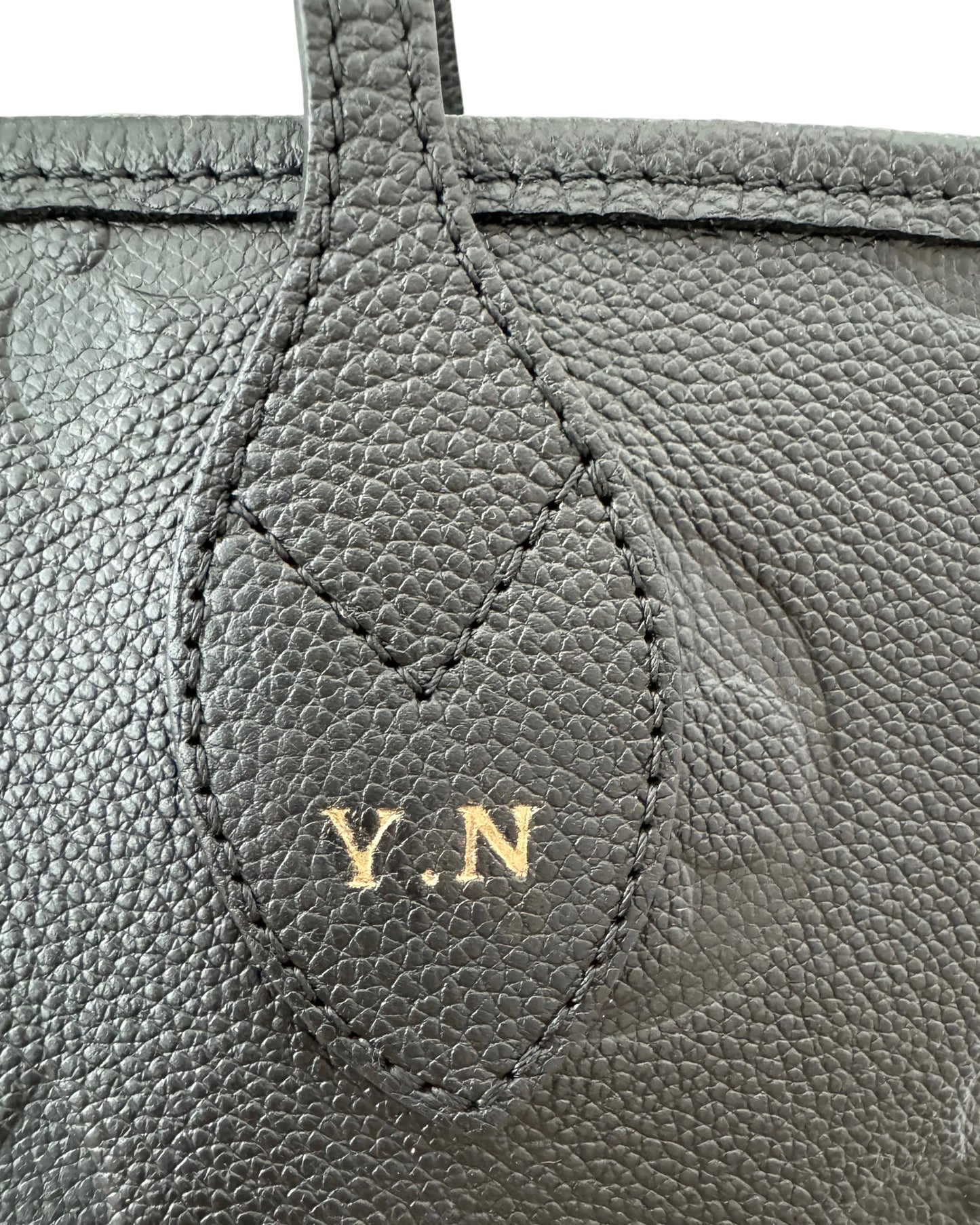 Louis Vuitton Neverfull MM Empreinte Black Leather Tote Bag + Dust Bag