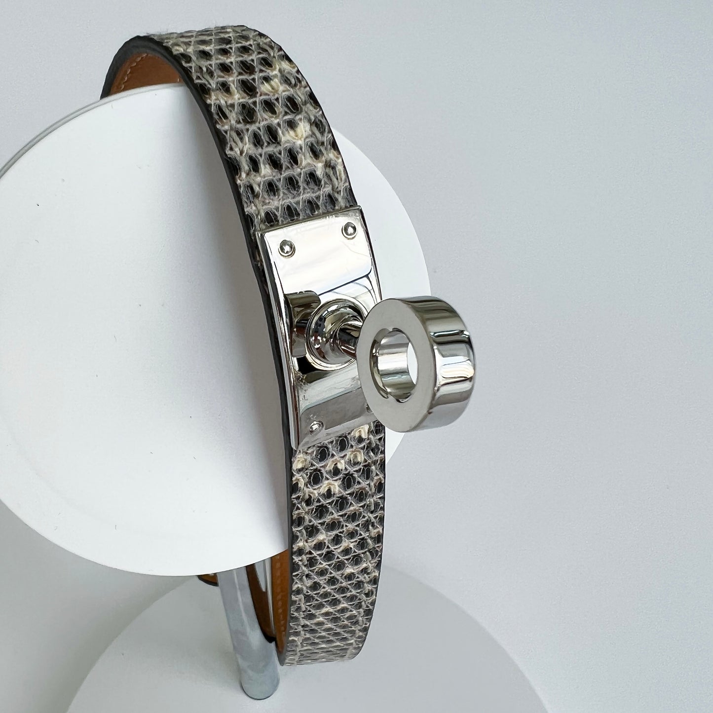 Hermès Kelly Lizard Leather Double Tour Bracelet + Package