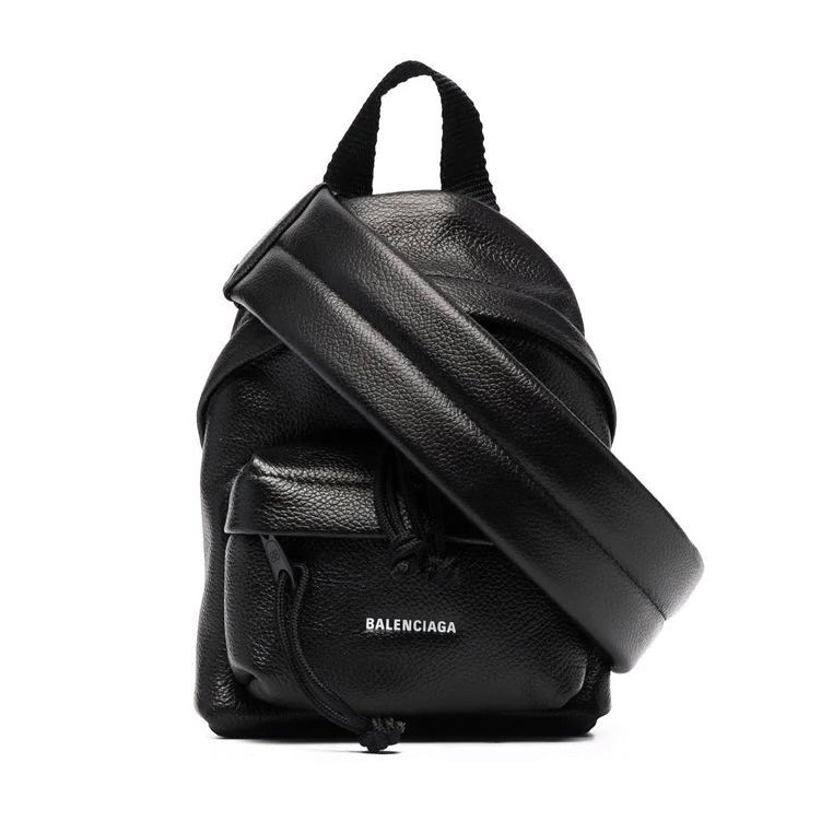 Balenciaga Logo-Print Mini Backpack