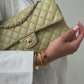 Chanel Classic Double Flap Medium Bag Rare Color, Gold Rose Hardware with Package